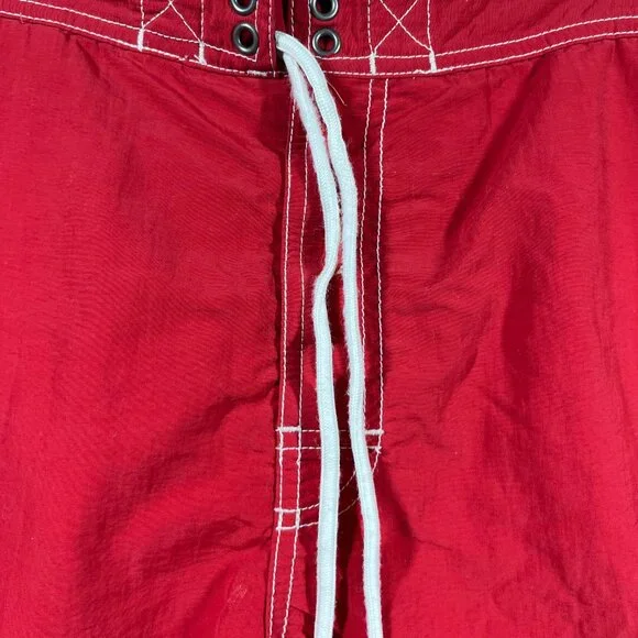 Polo Ralph Lauren Swim Trunks Mens Medium Red Board Shorts Pocket Beach Pool - Picture 6 of 15